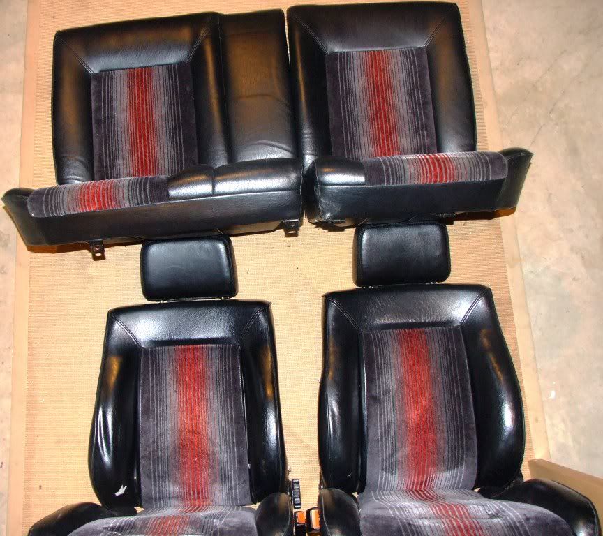 SOLD seating complete 87 Gti almost perfect black with red insert 150