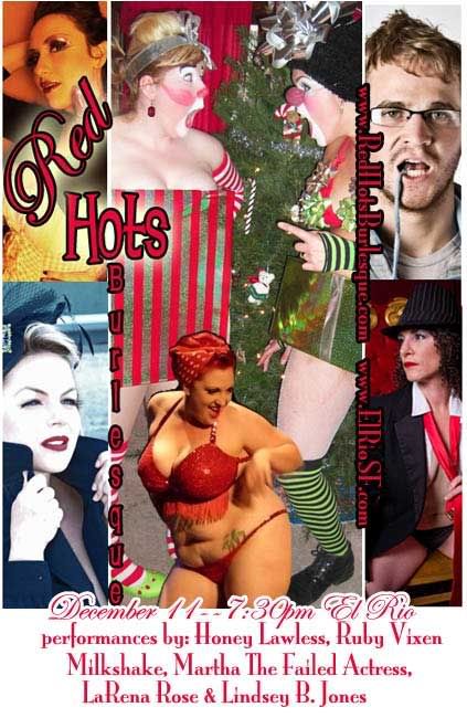 Red Hots Burlesque flier, December 11, 2009