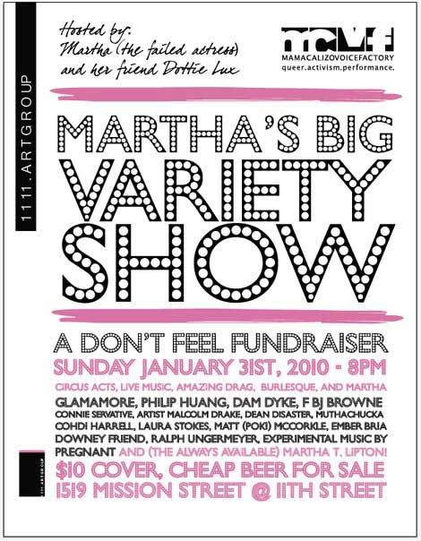 Martha's Big Variety Show Poster