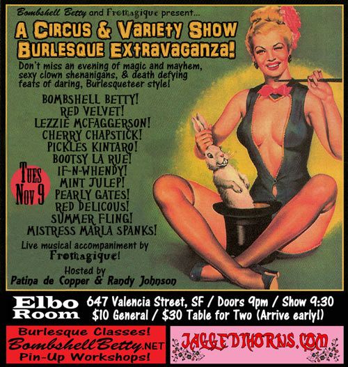 Circus &amp; Variety Show flier, November 9, 2010
