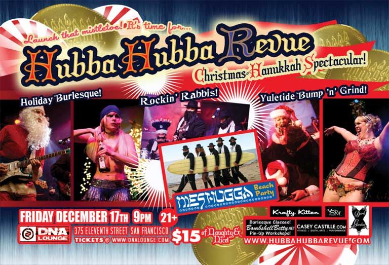 Hubba Hubba Revue holiday flier back December 17, 2010