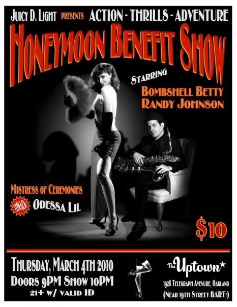 Honeymoon Benefit Show flier, March 4, 2010