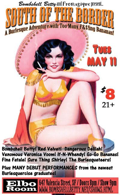 Bombshell Betty South of the Border flier, May 11, 2010