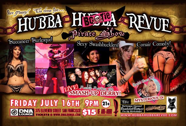 Hubba Hubba Revue: Pirates! flier back