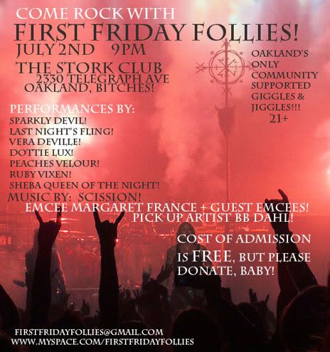First Friday Follies flier, July 2, 2010