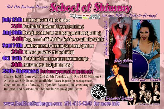 School of Shimmy flier, Summer 2010