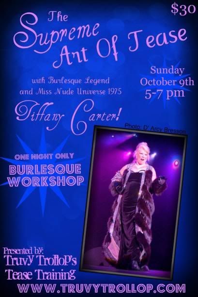 Tiffany Carter's &quot;The Supreme Art of Tease&quot; flier, October 9, 2011