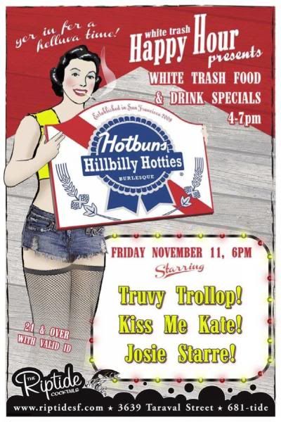 Hotbuns Hillbilly Hotties flier, November 11, 2011