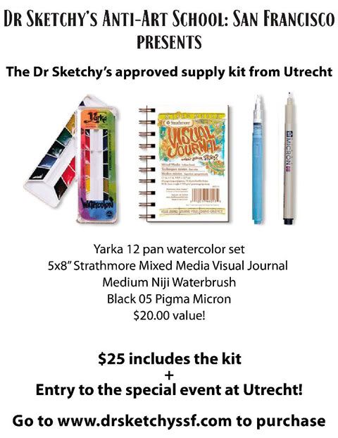 Dr. Sketchy SF supply flier, February 26, 2011