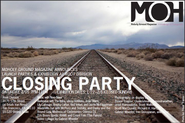 Moholy Ground Closing Party flier, February 5, 2011