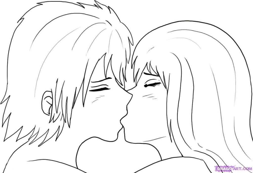 How To Draw Anime Couples Kissing Step By Step