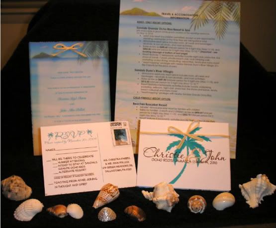 Destination wedding invitations diy