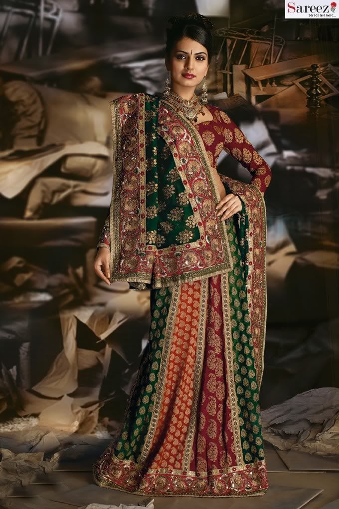 south indian ghagra saree